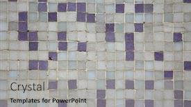  Presentation with tile - PPT theme consisting of tile-wall-background-colored-tile background and a light gray colored foreground