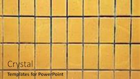  Presentation with tile - Theme having tile-wall-texture-pattern background and a yellow colored foreground