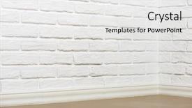  Presentation with white brick - Amazing slide deck having tiled floor and corner backdrop and a white colored foreground