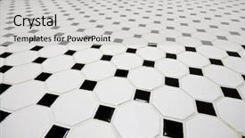  Presentation with tribal pattern - Audience pleasing slides consisting of tiled floor pattern in domestic backdrop and a  colored foreground