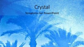  Presentation with water mapping - Slides consisting of tiled palm reflections on water background and a light blue colored foreground