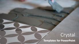  Presentation with home renovation - Colorful slide deck enhanced with tiler-laying-the-ceramic-tile backdrop and a gray colored foreground