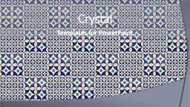  Presentation with blue green - Slide deck with tiles in blue and green background and a gray colored foreground