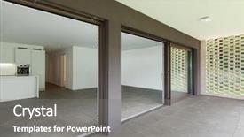  Presentation with veranda - Colorful PPT layouts enhanced with tiles slide - architecture new apartment wide veranda backdrop and a gray colored foreground