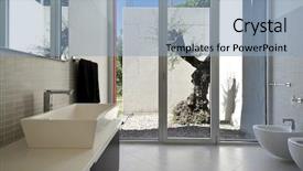  Presentation with bathroom - Cool new slide deck with tiles slide - beautiful house modern style bathroom backdrop and a light blue colored foreground