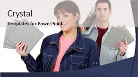  Presentation with nail cutter - Amazing PPT theme having tiles slide - couple with tile cutter backdrop and a  colored foreground