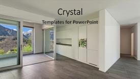  Presentation with brooklyn apartment buildings - Audience pleasing slides consisting of tiles slide - interior of empty apartment wide backdrop and a light gray colored foreground