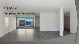  Presentation with automotive interior inside car - Cool new presentation design with tiles slide - interior of empty apartment wide backdrop and a light gray colored foreground