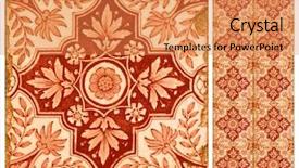 Presentation with orange and pink tone abstract - Cool new PPT theme with tiles with flowers in orange backdrop and a  colored foreground