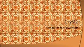  Presentation with orange and pink tone abstract - Colorful PPT theme enhanced with tiles with flowers in orange backdrop and a  colored foreground
