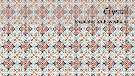  Presentation with blue squares - Slide deck with tiles with flowers in orange background and a coral colored foreground