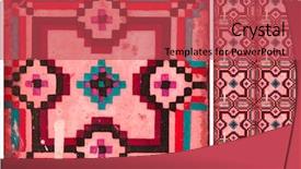  Presentation with islamic tiles - Beautiful slides featuring tiles with flowers in red backdrop and a  colored foreground