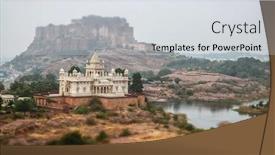  Presentation with lens - Presentation having tilt-shift-lens-jaswant-thada background and a light gray colored foreground