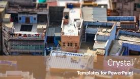  Presentation with metropolitan - Presentation enhanced with tilt-shift-lens-jodhpur background and a coral colored foreground