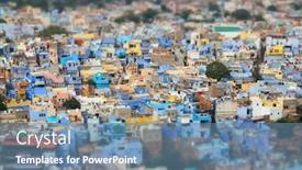  Presentation with metropolitan - Colorful PPT theme enhanced with tilt-shift-lens-jodhpur backdrop and a teal colored foreground
