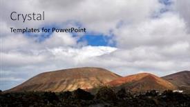  Presentation with park - Slide deck enhanced with timanfaya-natural-park-canare-lanzarote background and a light gray colored foreground