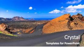  Presentation with natural - Slides enhanced with timanfaya with unique volcanic format background and a  colored foreground