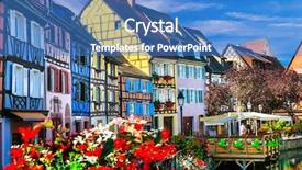  Presentation with hotel de ville or town - Amazing slide set having timber bridge - most beautiful villages town backdrop and a  colored foreground