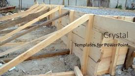  Presentation with building foundation - Cool new theme with timber-formwork-with-metal-reinforcement backdrop and a coral colored foreground