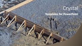  Presentation with foundation - PPT layouts having timber-formwork-with-metal-reinforcement background and a gray colored foreground