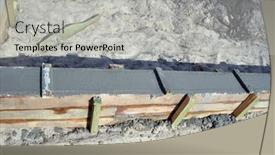  Presentation with building foundation - PPT theme having timber-formwork-with-metal-reinforcement background and a light gray colored foreground