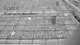  Presentation with house foundation - PPT layouts enhanced with timber-formwork-with-metal-reinforcement background and a light gray colored foreground