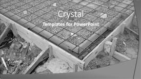  Presentation with house foundation - PPT theme with timber-formwork-with-metal-reinforcement background and a gray colored foreground