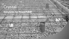  Presentation with building construction - Presentation design having timber-formwork-with-metal-reinforcement background and a gray colored foreground