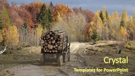  Presentation with truck - Audience pleasing presentation design consisting of timber truck in the carpathian mountains backdrop and a tawny brown colored foreground