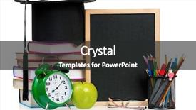  Presentation with back school - PPT theme consisting of completion time - back to school concept background and a dark gray colored foreground