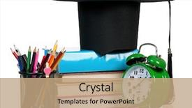  Presentation with back school - Audience pleasing presentation theme consisting of completion time - back to school concept backdrop and a coral colored foreground