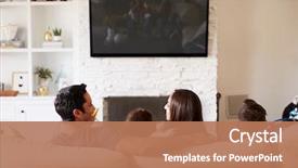  Presentation with spiritual family - Presentation theme having time - back view of young hispanic background and a coral colored foreground