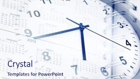  Presentation with diary - Slides enhanced with time - clock and diary page dates background and a sky blue colored foreground