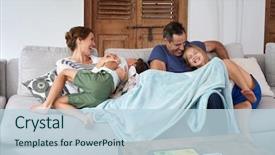  Presentation with happy kids - Presentation design having time - happy excited kids brother background and a light blue colored foreground