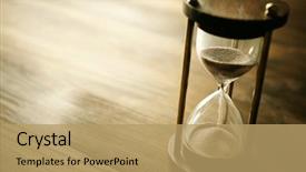  Presentation with time - Slides with time - hourglass background and a coral colored foreground