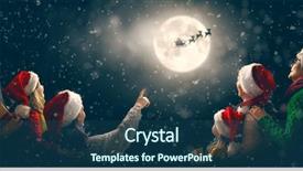  Presentation with merry christmas - Beautiful slides featuring time - merry christmas and happy holidays backdrop and a ocean colored foreground