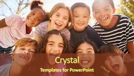  Presentation with ethnic group - PPT layouts enhanced with time - multi-ethnic group of schoolchildren background and a tawny brown colored foreground