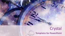  Presentation with time - Presentation theme consisting of time - new year's at midnight background and a sky blue colored foreground