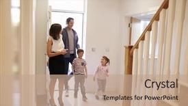  Presentation with realtor - Amazing presentation theme having time - realtor showing young family backdrop and a coral colored foreground