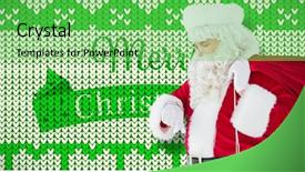  Presentation with merry christmas - Slides consisting of time against white and green background and a seafoam green colored foreground