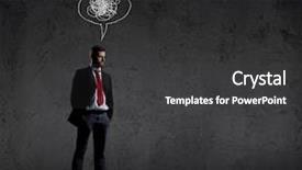  Presentation with dark - PPT layouts consisting of time animation - businessman standing over dark dramatic background and a  colored foreground