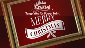  Presentation with christmas red - Presentation theme consisting of time animation - christmas message against red background and a tawny brown colored foreground