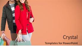  Presentation with happy young student girl holding - Audience pleasing PPT layouts consisting of time animation - happy young couple holding shopping backdrop and a coral colored foreground