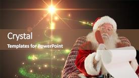  Presentation with potter hands making in clay - Audience pleasing presentation design consisting of time animation - santa claus making a list backdrop and a tawny brown colored foreground