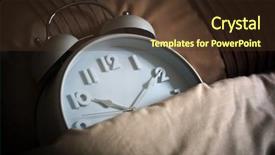  Presentation with alarm - Beautiful theme featuring time asleep sleeping or insomni backdrop and a tawny brown colored foreground