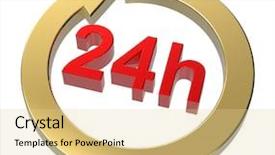  Presentation with time delivery - Beautiful theme featuring time attendance - 24 hours delivery sign computer backdrop and a blonde colored foreground