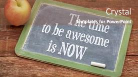  Presentation with barn wood - Amazing presentation design having time-be-awesome-is-now backdrop and a tawny brown colored foreground