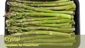  Presentation with bound - PPT theme having time bound - asparagus in black plastic container background and a tawny brown colored foreground