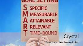  Presentation with goal setting - Theme enhanced with time bound - goal setting - smart card background and a coral colored foreground