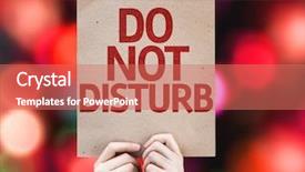  Presentation with colorful - Amazing slides having time break silence - do not disturb card backdrop and a  colored foreground